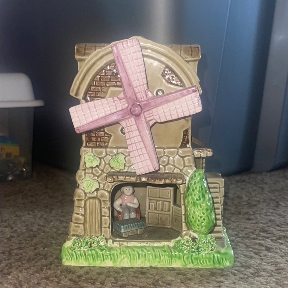 Charming Ceramic Windmill Figurine